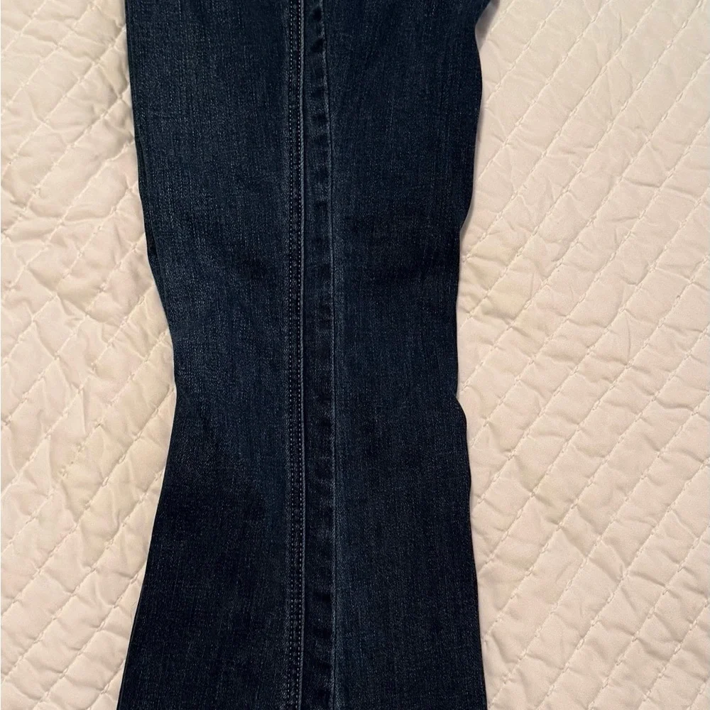 Judy Blue flare Leg Jeans trouser hem side seam dark wash - Picture 7 of 13